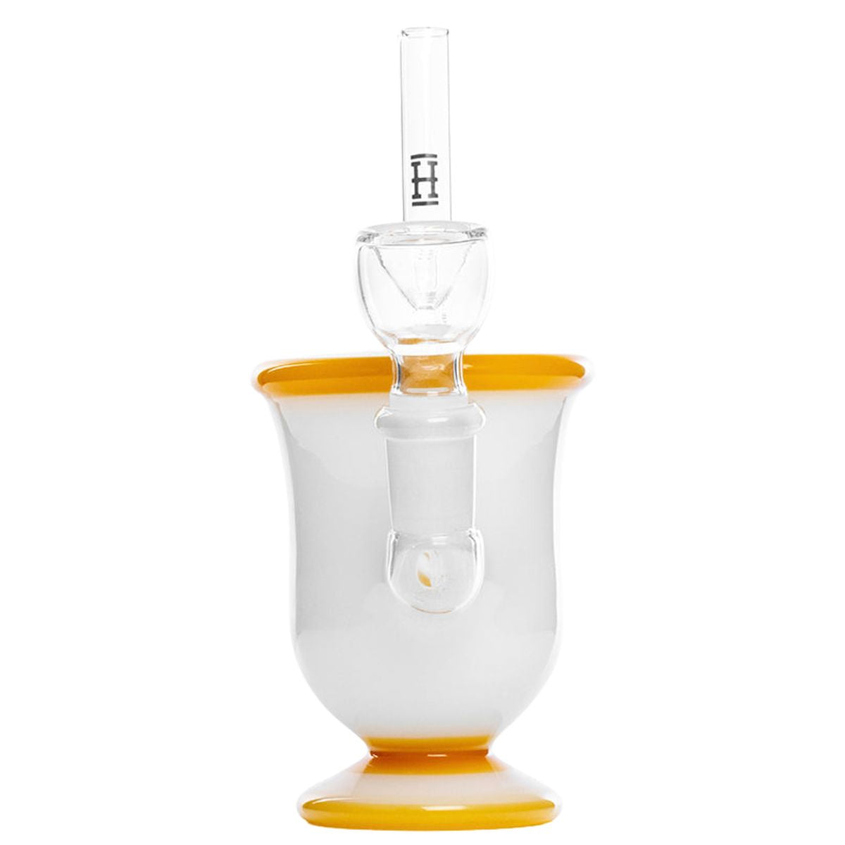 Bong HEMPER Tea Cup – Vue arrière avec douille amovible en verre transparent – Holy Mary