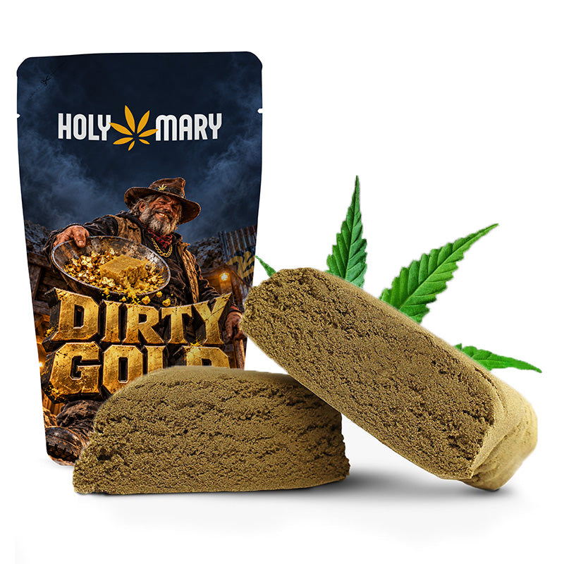 Dirty Gold – Résine THD 60 % Holy Mary aux arômes épicés et à la texture friable