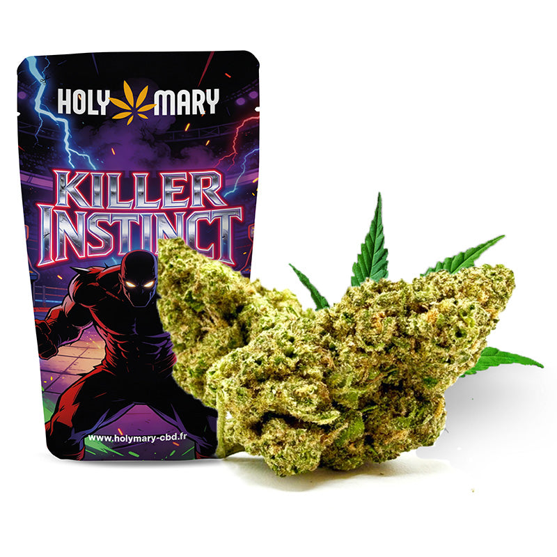 Killer Instinct – Fleur THD Holy Mary aux arômes de mangue, de fruits exotiques et de notes sucrées