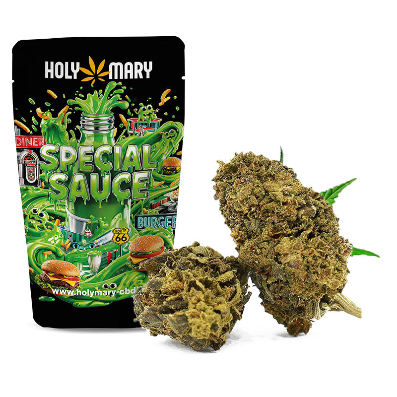 Special Sauce – Fleur CBD Holy Mary aux arômes de baies, de pin et de notes terreuses