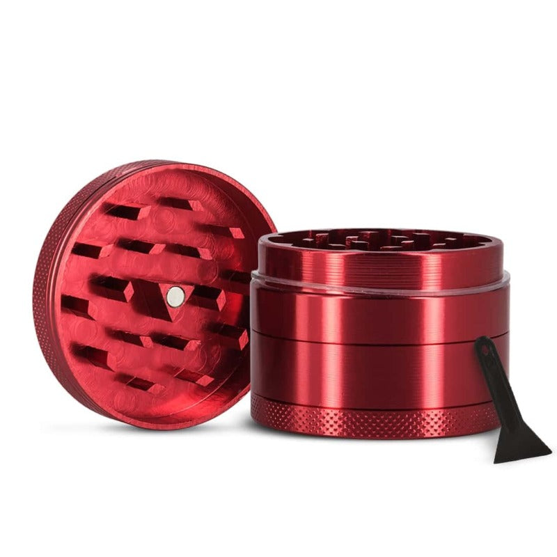 Grinder Dark Dice Alu avec polinator 50mm Rouge