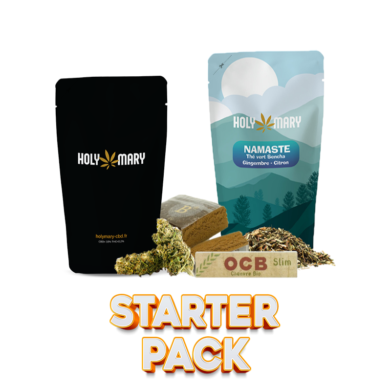 Vous avez envie d'essayer le CBD mais vous ne savez pas par quoi commencer? Ce pack est fait pour vous! Il se compose de : 4gr de fleurs Super Skunk 3gr de hash Le Royal 1 sachet de thé vert CBD Namaste 1 pack de feuille OCB Slim Chanvre Bio Une sélection parfaite pour débuter et découvrir différentes façons de consommer du CBD. En plus ,vous réalisez une économie de 10€ en achetant ce pack! Vous n'avez plus d'excuse!