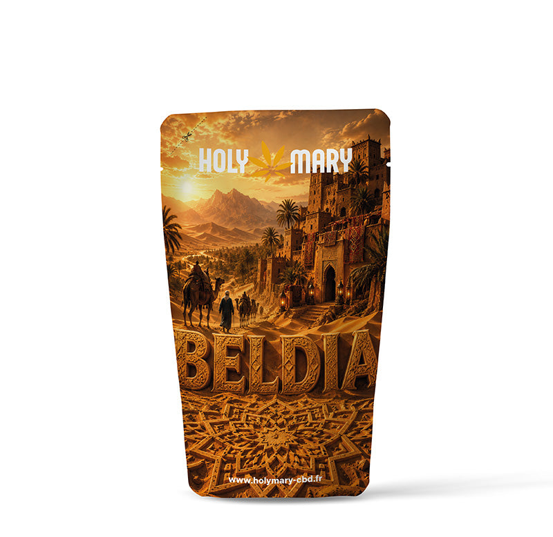 Gros plan sur la résine THM Beldia – Holy Mary