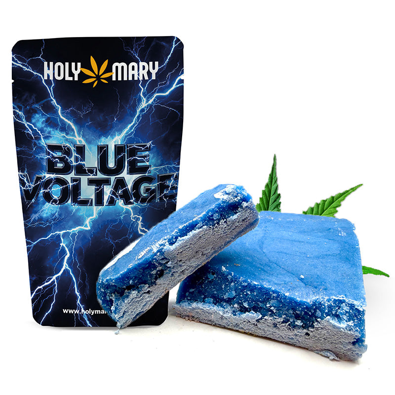 Blue Voltage – Résine THD Holy Mary aux arômes de fruits des bois, de bonbon et de notes sucrées