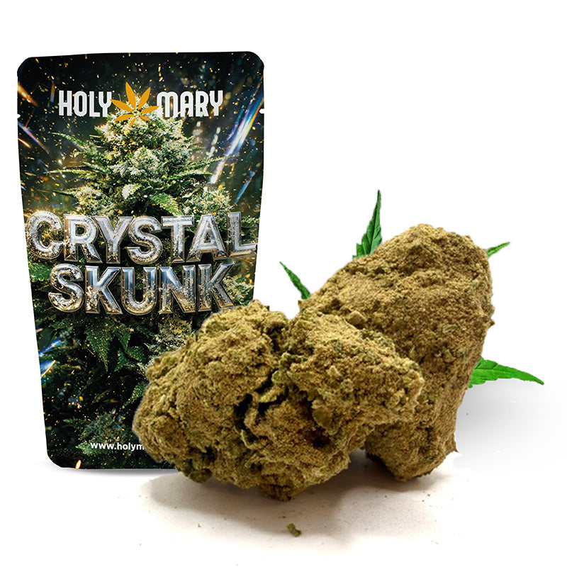 Crystal Skunk – Fleur THD Holy Mary aux arômes de skunk, d'agrumes et de pin