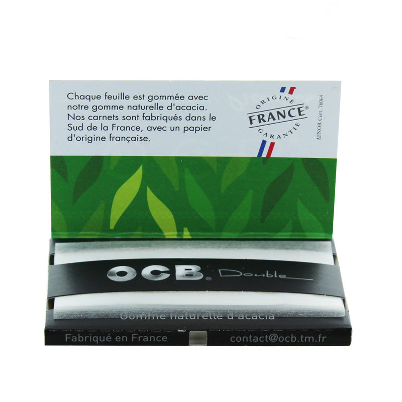Carnet de feuilles OCB Premium Regular ouvert avec papier à rouler fin et gomme naturelle d'acacia – Holy Mary