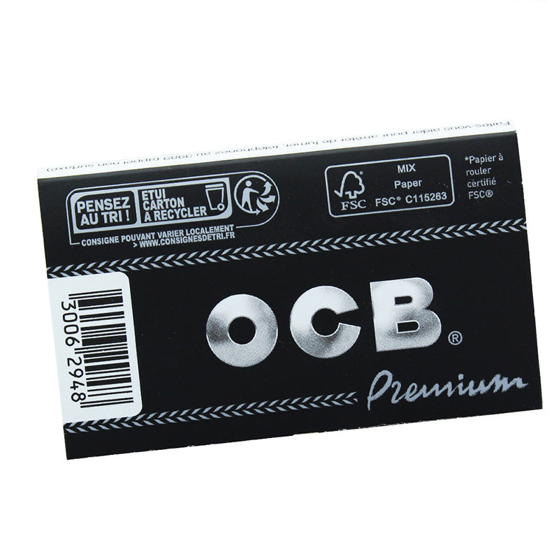 Verso du carnet OCB Premium Regular, feuilles à rouler format court avec papier certifié FSC – Holy Mary