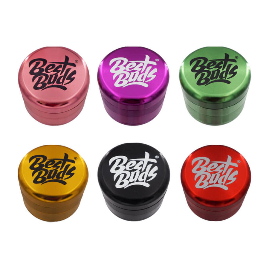 Grinder Best Buds 50 mm en aluminium ultra léger, 4 parties, disponible en six coloris – Holy Mary