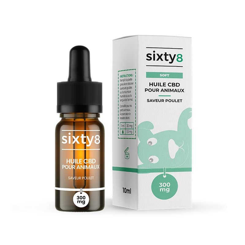 Huile CBD chien et chat 1%