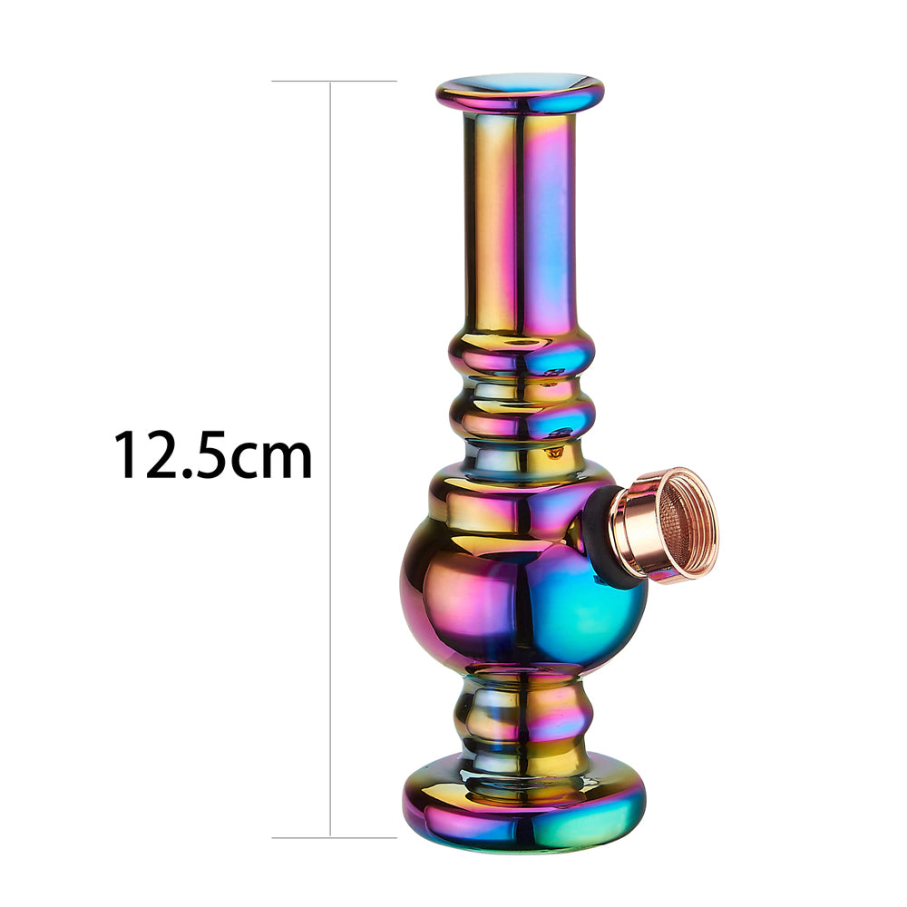 Mini Bang Rainbow de 12,5 cm de hauteur en verre irisé multicolore avec douille métallique – Holy Mary