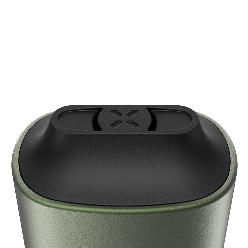 Vaporisateur PAX Mini 2 Greenstone – Gros plan sur l'embout buccal noir – Holy Mary