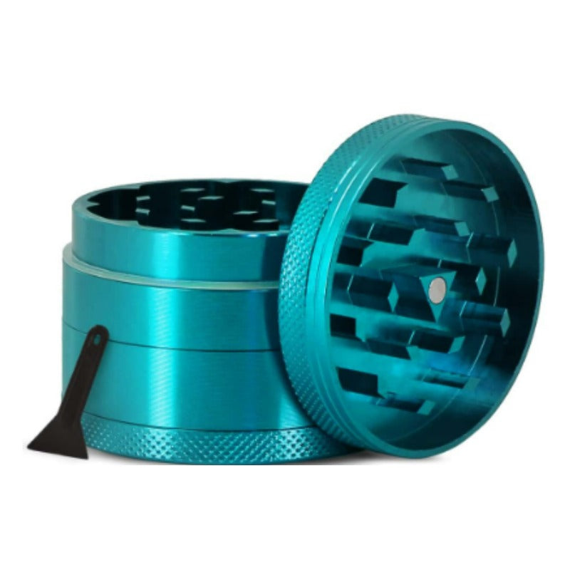 Grinder Dark Dice Alu avec polinator 50mm Turquoise